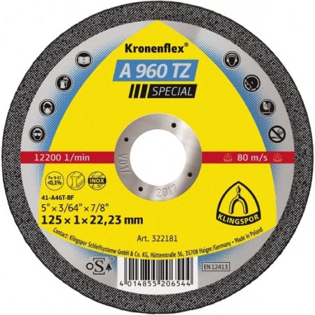 Disc Debitare Special 125x1x22.23mm Cod A960